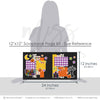Spooky Fun 12x12 scrapbook page kit size reference image showing the scale of the coordinated two-page layout, printed papers, and embellishments for Halloween memories and favorite photos.