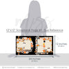 Spooky Good Times 12x12 scrapbook page kit size reference image showing the scale of the coordinated two-page layout, printed papers, and embellishments for Halloween memories and favorite photos.