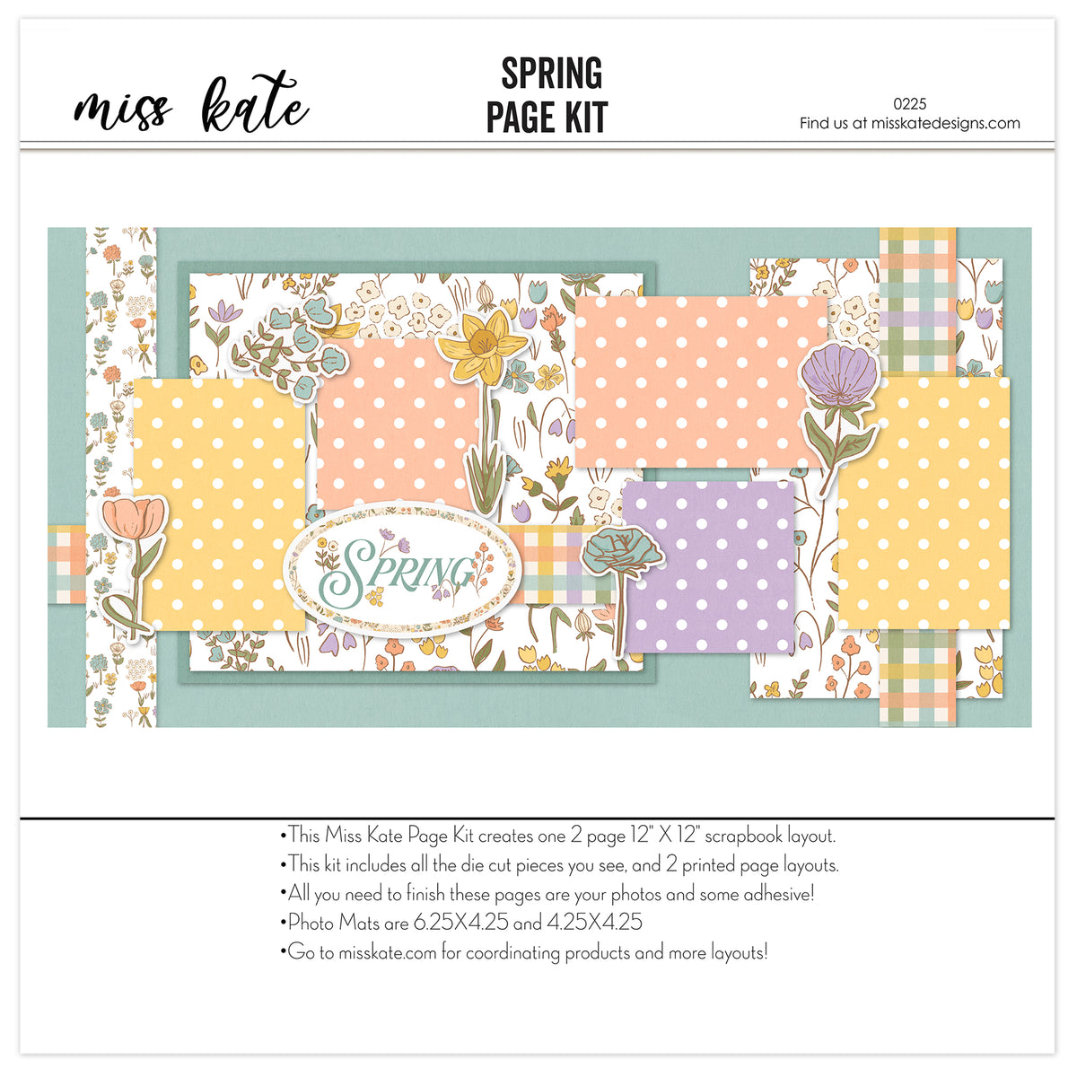 Spring Scrap Book Spring - Scrapbook Page Kit | Give Your Memories a Home – MISS KATE