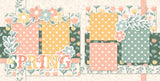 Spring scrapbook page kit — spring scrapbook, floral layout, ready-to-glue title banners and photo frames, creative accents for scrapbook storytelling, flower page kit, floral paper, spring kit, precut designs for memory journaling, acid-free double-sided scrapbook supplies, pastel layout, spring crafts, spring album, handmade elements for DIY photo albums, flower scrapbook, spring layout, scrapbooking ephemera and cardstock cutouts, spring page kit
