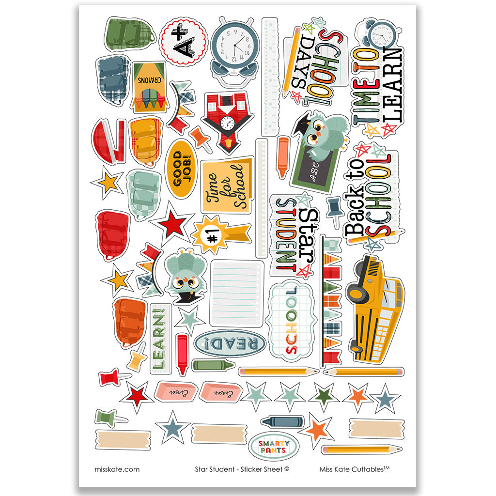 Star Student Sticker Sheet Vibrant Designs for Your School Days – MISS KATE