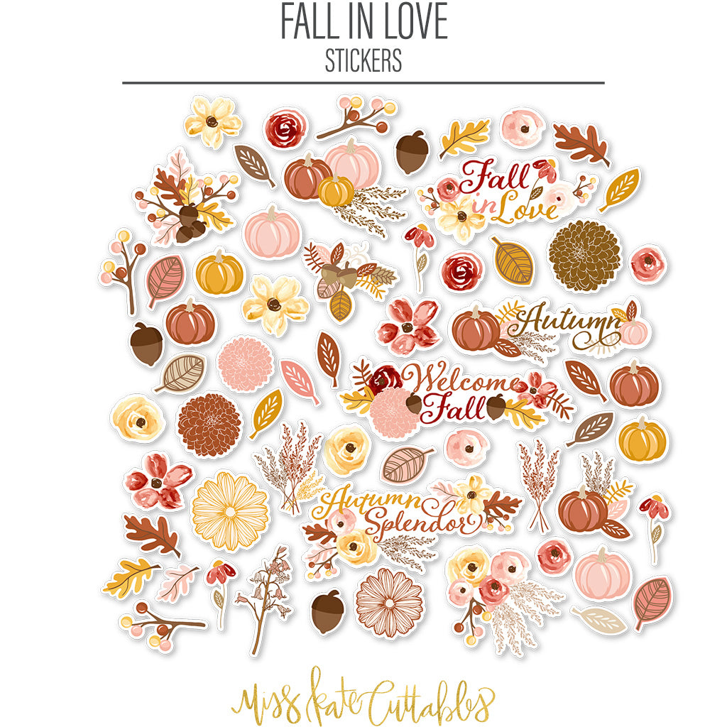 Fall in Love Stickers - for Autumn Harvest – MISS KATE