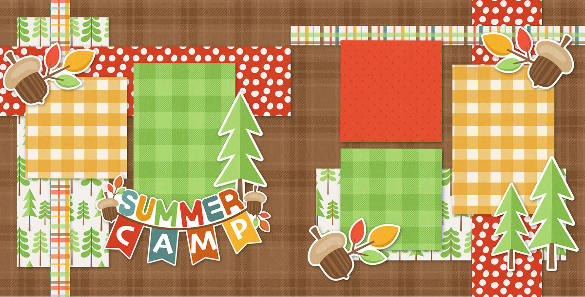 Summer Camp - Summer Vacation Scrapbook 12x12 Page Kit – MISS KATE