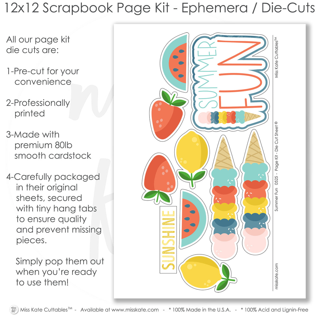 Summer Fun - 12x12 Scrapbook Page Kit | Give Your Memories a Home ...