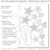 Coordinated Sweet Baby Blue memory-keeping layout with large blue polka dots, tiny blue dot pattern, blue plaid pattern, layered scallop frames, white outlined stars, patterned hearts, plaid hearts, polka dot hearts. Designed for Newborn Baby Boy Scrapbook Pages, Baby Boy Memory Book Pages, sweet baby title, layered photo mats, soft blue backgrounds, soft powder blue, warm cream.