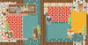 Woodland animal themed 12x12 scrapbook page kit featuring The Wild Life title, forest creatures like bears, foxes, owls, raccoons, squirrels, trees, acorns, and star patterned papers designed for nature memories, kid photos, family hikes, camping trips, DIY scrapbooking, colorful layouts, textured backgrounds, journaling accents, and outdoor themed decorative elements
