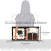 Trick Or Treat 12x12 scrapbook page kit size reference image showing the scale of the coordinated two-page layout, printed papers, and embellishments for Halloween memories and favorite photos.