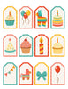 FREE Printable  Birthday Bash Gift Tags-Download Only