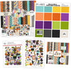 Chills and Thrills Premium + 6x6 coordinated Halloween scrapbook bundle showing paper, 6x6 paper, cardstock, die cuts and stickers.