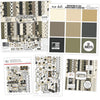Generations of Love Bundle, main product image, showing complete coordinated paper craft set with 12x12 papers, 6x6 papers, cardstock, die cuts, and stickers for layouts, cards, albums, journals, and keepsakes. Buyer theme: Complete Genealogy & Heritage Scrapbook Bundle. Generations of Love complete scrapbook bundle with 12x12 paper, 6x6 designs, cardstock, die cuts and stickers in a vintage neutral family heritage palette