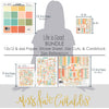Life is Good Bundle, size guide image, showing complete coordinated paper craft set with 12x12 papers, 6x6 papers, cardstock, die cuts, and stickers for layouts, cards, albums, journals, and keepsakes. Buyer theme: Complete Everyday Memories Scrapbook Craft Bundle. Life is Good complete scrapbook bundle with 12x12 paper, 6x6 designs, cardstock, die cuts and stickers in a cheerful coordinated pastel palette. Designed for Gratitude journals, Card making, Mini albums