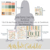 Some Bunny Loves You Bundle, size guide image, showing complete coordinated paper craft set with 12x12 papers, 6x6 papers, cardstock, die cuts, and stickers for layouts, cards, albums, journals, and keepsakes. Buyer theme: Complete Easter Scrapbook Craft Bundle. Some Bunny Loves You complete scrapbook bundle with 12x12 paper, 6x6 designs, printed smooth cardstock, die cuts and stickers in a soft pastel spring palette. Designed for Card making, Mini albums, Junk journals