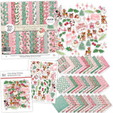 A Very Vintage Christmas Collection, main product image, showing coordinated Paper & Sticker Kit, full-size Die Cuts, and Sticker Sheet for scrapbook layouts, memory albums, cards, journals, and keepsakes. Buyer theme: Coordinated Vintage Christmas Scrapbook Collection. A Very Vintage Christmas coordinated scrapbook collection with 12x12 paper, stickers and die-cut holiday embellishments