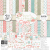 Best Wishes Collection, collection product image, showing coordinated Paper & Sticker Kit, full-size Die Cuts, and Sticker Sheet for scrapbook layouts, memory albums, cards, journals, and keepsakes. Buyer theme: Coordinated Friendship Scrapbook Craft Collection. coordinated paper, stickers and die cuts collection. Visible artwork includes wildflowers, leafy sprigs, floral banners, sentiment labels. Coordinating patterns include polka dots, floral toss, botanical print