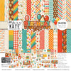 Birthday Bash Collection, collection product image, showing coordinated Paper & Sticker Kit, full-size Die Cuts, and Sticker Sheet for scrapbook layouts, memory albums, cards, journals, and keepsakes. Buyer theme: Coordinated Birthday Scrapbook Collection. Birthday Bash coordinated paper crafting collection with paper, stickers and die cut embellishments for birthday memories. Visible artwork includes Wrapped gifts and bows, Birthday candles, Party hats and pinata, Pennant banners