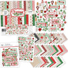 Christmas Joy Collection, main product image, showing coordinated Paper & Sticker Kit, full-size Die Cuts, and Sticker Sheet for scrapbook layouts, memory albums, cards, journals, and keepsakes. Buyer theme: Coordinated Traditional Christmas Scrapbook Collection. Christmas Joy coordinated scrapbook collection with paper, stickers and die cuts for Christmas morning photos, family traditions, Christmas Eve and festive memories