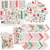 Holiday Cheer Collection, main product image, showing coordinated Paper & Sticker Kit, full-size Die Cuts, and Sticker Sheet for scrapbook layouts, memory albums, cards, journals, and keepsakes. Buyer theme: Coordinated Christmas Scrapbook Collection. Holiday Cheer coordinated scrapbook collection with paper, stickers and die cuts for Christmas morning photos, holiday celebrations, festive baking and family memories