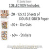 It's Spooky Season Collection, includes image, showing coordinated Paper & Sticker Kit, full-size Die Cuts, and Sticker Sheet for scrapbook layouts, memory albums, cards, journals, and keepsakes. Buyer theme: Coordinated Halloween Scrapbook Collection. It's Spooky Season scrapbook collection with 12x12 Double-Sided Paper, Die Cuts and one coordinating Sticker Sheet. Scrapbook collection, paper and sticker supplies, die cut embellishments, and coordinated memory keeping products