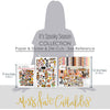 It's Spooky Season Collection, size guide image, showing coordinated Paper & Sticker Kit, full-size Die Cuts, and Sticker Sheet for scrapbook layouts, memory albums, cards, journals, and keepsakes. Buyer theme: Coordinated Halloween Scrapbook Collection. It's Spooky Season scrapbook collection with 12x12 Double-Sided Paper, Die Cuts and one coordinating Sticker Sheet. Scrapbook collection, paper and sticker supplies, die cut embellishments, and coordinated memory keeping products
