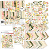 Love Lives Here Collection, main product image, showing coordinated Paper & Sticker Kit, full-size Die Cuts, and Sticker Sheet for scrapbook layouts, memory albums, cards, journals, and keepsakes. Buyer theme: Coordinated Family Memory Scrapbook Collection. Love Lives Here coordinated family scrapbook collection with paper, stickers and die cuts for home memories, family stories, love and belonging. Coordinating patterns include Rosebud repeat patterns, Buffalo check and gingham, Heritage plaid