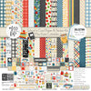 School is Cool Collection, collection product image, showing coordinated Paper & Sticker Kit, full-size Die Cuts, and Sticker Sheet for scrapbook layouts, memory albums, cards, journals, and keepsakes. Buyer theme: Coordinated Back to School Scrapbook Collection. School is Cool coordinated scrapbook collection with paper, stickers and die cuts for first-day photos, classroom milestones and school-year memories. Designed for School-year albums, Teacher appreciation crafts, Classroom memory pages