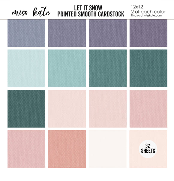Let it Snow - Linen-Printed Smooth Cardstock Single-Sided