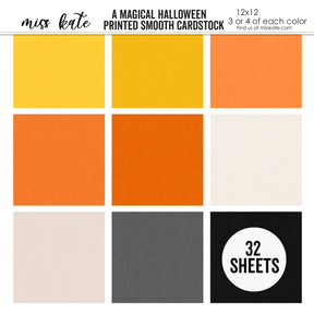 A Magical Halloween - Linen-Printed Smooth Cardstock Single-Sided