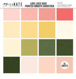 Love Lives Here - Linen-Printed Smooth Cardstock Single-Sided