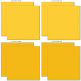 A Magical Halloween Cardstock, cardstock paper patterns 1 through 8 preview, showing 12x12 printed smooth cardstock for scrapbook page bases, photo mats, card making, die cutting, titles, borders, and layered paper projects. Buyer theme: Orange Black Halloween Printed Smooth Cardstock. A Magical Halloween Printed Smooth Cardstock in nine yellow, orange, white, gray and black linen-look colors for Halloween paper crafting