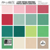 A Very Vintage Christmas Cardstock, high resolution cover image, showing 12x12 printed smooth cardstock for scrapbook page bases, photo mats, card making, die cutting, titles, borders, and layered paper projects. Buyer theme: Pink Green Vintage Christmas Printed Smooth Cardstock. A Very Vintage Christmas Printed Smooth Cardstock in sixteen coordinating pink, green, cream and neutral linen-look colors for holiday paper crafting