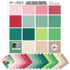 A Very Vintage Christmas Cardstock, main product image, showing 12x12 printed smooth cardstock for scrapbook page bases, photo mats, card making, die cutting, titles, borders, and layered paper projects. Buyer theme: Pink Green Vintage Christmas Printed Smooth Cardstock. A Very Vintage Christmas Printed Smooth Cardstock in sixteen coordinating pink, green, cream and neutral linen-look colors for holiday paper crafting