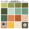 Are We There Yet? Cardstock, high resolution cover image, showing 12x12 linen printed smooth cardstock for scrapbook page bases, photo mats, card making, die cutting, titles, borders, and layered paper projects. Buyer theme: Retro Travel Colors Printed Cardstock Pack. 32-sheet 12x12 printed smooth cardstock pack in 16 coordinating mint, teal, olive, orange, coral, yellow, cream, and taupe shades. Visible artwork includes retro road trip cars, vintage airplanes, travel cameras, globes and maps