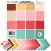 Be My Valentine Cardstock, main product image, showing 12x12 printed smooth cardstock for scrapbook page bases, photo mats, card making, die cutting, titles, borders, and layered paper projects. Buyer theme: Pink & Aqua Valentine Printed Smooth Cardstock. Be My Valentine Printed Smooth Cardstock in cocoa, cream, ivory, pink, coral, red, aqua and teal shades with a subtle coordinating printed texture. Designed for Valentine scrapbook layouts, Couples photo albums, Love story pages