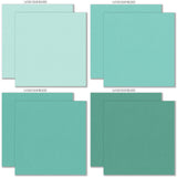 Be My Valentine Cardstock, cardstock paper patterns 25 through 32 preview, showing 12x12 printed smooth cardstock for scrapbook page bases, photo mats, card making, die cutting, titles, borders, and layered paper projects. Buyer theme: Pink & Aqua Valentine Printed Smooth Cardstock. Be My Valentine Printed Smooth Cardstock in cocoa, cream, ivory, pink, coral, red, aqua and teal shades with a subtle coordinating printed texture