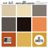 Boo Cardstock, high resolution cover image, showing 12x12 printed smooth cardstock for scrapbook page bases, photo mats, card making, die cutting, titles, borders, and layered paper projects. Buyer theme: Halloween Orange Black & Cream Printed Cardstock. Boo Printed Smooth Cardstock in nine coordinating cream, taupe, charcoal, black, orange and gold linen-look colors for Halloween paper crafting