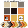 Boo Cardstock, main product image, showing 12x12 printed smooth cardstock for scrapbook page bases, photo mats, card making, die cutting, titles, borders, and layered paper projects. Buyer theme: Halloween Orange Black & Cream Printed Cardstock. Boo Printed Smooth Cardstock in nine coordinating cream, taupe, charcoal, black, orange and gold linen-look colors for Halloween paper crafting. Scrapbook cardstock, card making cardstock, photo mat paper, die-cutting paper, and coordinated album colors
