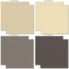Boo Cardstock, cardstock paper patterns 1 through 8 preview, showing 12x12 printed smooth cardstock for scrapbook page bases, photo mats, card making, die cutting, titles, borders, and layered paper projects. Buyer theme: Halloween Orange Black & Cream Printed Cardstock. Boo Printed Smooth Cardstock in nine coordinating cream, taupe, charcoal, black, orange and gold linen-look colors for Halloween paper crafting