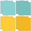 Chills and Thrills Premium monthly box. first cardstock color group with aqua, teal, yellow, gold, peach and orange Halloween shades.