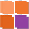 Chills and Thrills Cardstock, cardstock paper patterns 9 through 16 preview, showing 12x12 printed smooth cardstock for scrapbook page bases, photo mats, card making, die cutting, titles, borders, and layered paper projects. Buyer theme: Halloween Printed Smooth Cardstock - Bright Spooky Colors. 12x12 Printed Smooth Cardstock pack with 32 sheets, two of each of 16 coordinating Halloween colors in orange, purple, aqua, lime, yellow, black, gray and cream