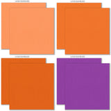 Chills and Thrills Premium monthly box. second cardstock color group with orange, purple and deep plum Halloween shades.