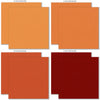 Fall Fun Cardstock, cardstock paper patterns 1 through 8 preview, showing 12x12 printed smooth cardstock for scrapbook page bases, photo mats, card making, die cutting, titles, borders, and layered paper projects. Buyer theme: Warm Autumn Color Palette Printed Smooth Cardstock. Fall Fun Printed Smooth Cardstock in coordinating orange, rust, gold, mustard, aqua, cream, gray and brown autumn shades. Designed for Junk journals, Gratitude journals, Seasonal paper crafting
