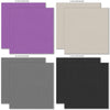Fright Night Cardstock, cardstock paper patterns 25 through 32 preview, showing 12x12 printed smooth cardstock for scrapbook page bases, photo mats, card making, die cutting, titles, borders, and layered paper projects. Buyer theme: Orange Purple Halloween Printed Smooth Cardstock. Fright Night Printed Smooth Cardstock in sixteen coordinating cream, orange, yellow, lavender and gray linen-look colors for Halloween paper crafting