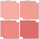 Groovy Cardstock, cardstock paper patterns 9 through 16 preview, showing 12x12 printed smooth cardstock for scrapbook page bases, photo mats, card making, die cutting, titles, borders, and layered paper projects. Buyer theme: Warm Retro Printed Smooth Cardstock. Groovy Printed Smooth Cardstock in coordinating cream, yellow, peach, coral, pink, orange, tan and brown shades. Coordinating patterns include Sunshine and summer word patterns, Cream and brown floral repeats, Retro daisy prints