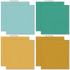 Happy Valentines Day Cardstock, cardstock paper patterns 9 through 16 preview, showing 12x12 printed smooth cardstock for scrapbook page bases, photo mats, card making, die cutting, titles, borders, and layered paper projects. Buyer theme: Pink Teal Gold Printed Smooth Cardstock. Happy Valentines Day Printed Smooth Cardstock in nine coordinating pink, aqua, teal, gold and charcoal linen-look colors