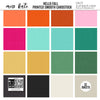 Hello Fall Cardstock, high resolution cover image, showing 12x12 printed smooth cardstock for scrapbook page bases, photo mats, card making, die cutting, titles, borders, and layered paper projects. Buyer theme: Bright Autumn Printed Smooth Cardstock. Hello Fall Printed Smooth Cardstock in coordinating orange, pink, aqua, teal, mustard, green, charcoal, black, cream and greige tones. Coordinating patterns include Black and orange houndstooth, Colorful autumn florals, Pumpkin and gourd repeats