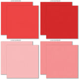 Holiday Cheer Cardstock, cardstock paper patterns 9 through 16 preview, showing 12x12 printed smooth cardstock for scrapbook page bases, photo mats, card making, die cutting, titles, borders, and layered paper projects. Buyer theme: Festive Christmas Printed Smooth Cardstock. Holiday Cheer Printed Smooth Cardstock in coordinating mint, green, red, pink, cocoa, gold, ivory and cream shades. Coordinating patterns include Blush polka dots, Holly berry sprigs, Red snowflake fields