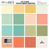 Life is Good Cardstock, high resolution cover image, showing 12x12 printed smooth cardstock for scrapbook page bases, photo mats, card making, die cutting, titles, borders, and layered paper projects. Buyer theme: Soft Pastel Printed Smooth Cardstock. Life is Good Printed Smooth Cardstock in coordinating cream, yellow, peach, coral, aqua, mint, sage and teal shades. Coordinating patterns include Aqua and coral plaid patterns, Polka dots and confetti dots, Rainbow repeat pattern