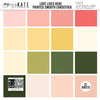 Love Lives Here Cardstock, high resolution cover image, showing 12x12 printed smooth cardstock for scrapbook page bases, photo mats, card making, die cutting, titles, borders, and layered paper projects. Buyer theme: Warm Floral Printed Smooth Cardstock. Love Lives Here Printed Smooth Cardstock in coordinating blush, coral, buttercream, yellow, ivory, olive, garden green and deep forest tones. Coordinating patterns include Buffalo check and gingham, Heritage plaid, Botanical floral prints
