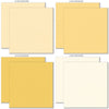 Love Lives Here Cardstock, cardstock paper patterns 9 through 16 preview, showing 12x12 printed smooth cardstock for scrapbook page bases, photo mats, card making, die cutting, titles, borders, and layered paper projects. Buyer theme: Warm Floral Printed Smooth Cardstock. Love Lives Here Printed Smooth Cardstock in coordinating blush, coral, buttercream, yellow, ivory, olive, garden green and deep forest tones. Designed for Junk journals, Everyday memory keeping, Family scrapbook layouts