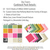 May Flowers Cardstock, includes image, showing 12x12 printed smooth cardstock for scrapbook page bases, photo mats, card making, die cutting, titles, borders, and layered paper projects. Buyer theme: Spring Floral Pink & Green Printed Cardstock. May Flowers Printed Smooth Cardstock in sixteen coordinating pink, green, yellow, orange, cream and charcoal linen-look colors. Color palette includes Rose pink, coral, blush, sage green, mint, yellow, orange, cream and charcoal